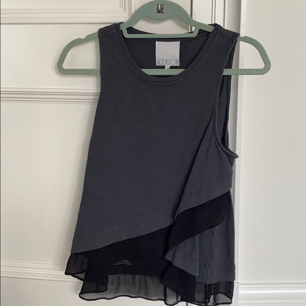 Addison charcoal gray top